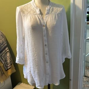 Hope Springs white blouse Large